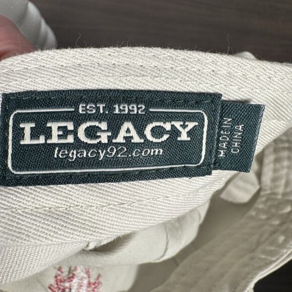 Beige Baseball Cap with Red Lobster Embroidery – Coastal Nautical Hat - Picture 4 of 4